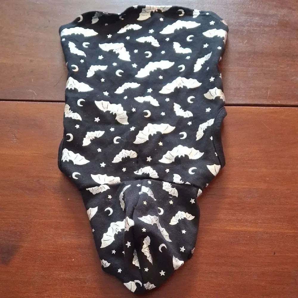 Vibrant Black and White Starry Dog Hood